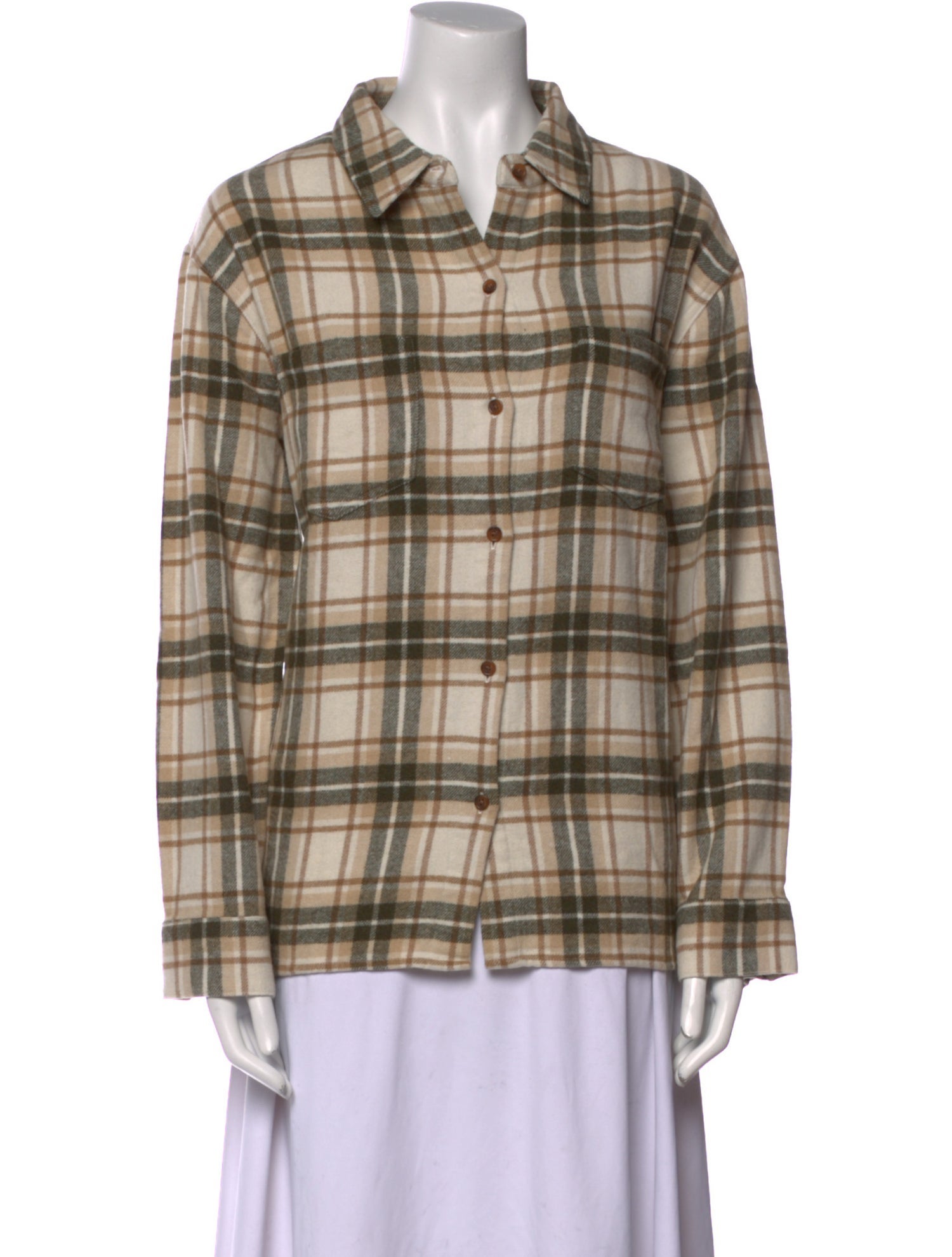 Jenni Kayne Plaid Print Long Sleeve Button-Up Top