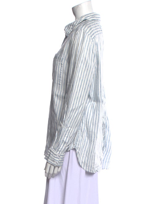 Jenni Kayne Linen Striped Button-Up Top