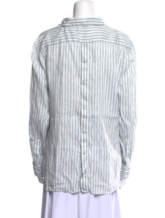 Jenni Kayne Linen Striped Button-Up Top