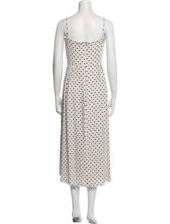 Jenni Kayne Polka Dot Print Midi Length Dress