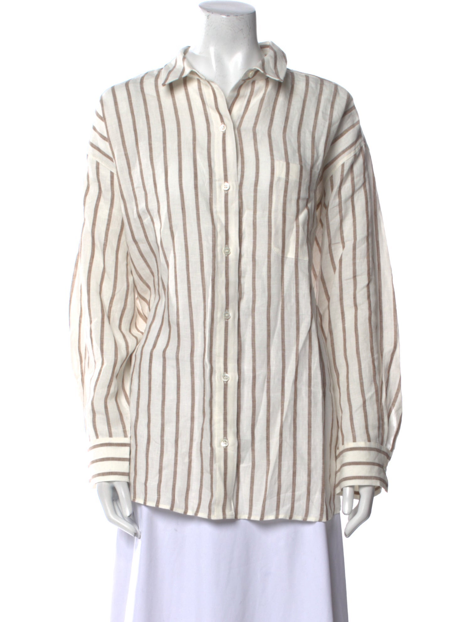 Jenni Kayne Linen Striped Button-Up Top w/ Tags