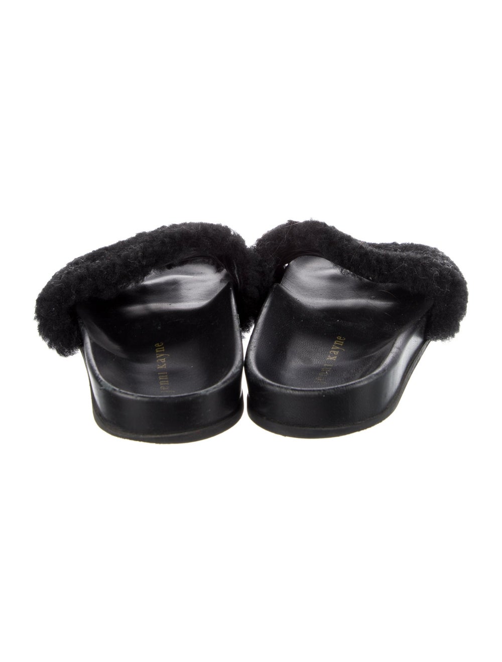 Jenni Kayne Shearling Slides Black Shearling Trim - image 4