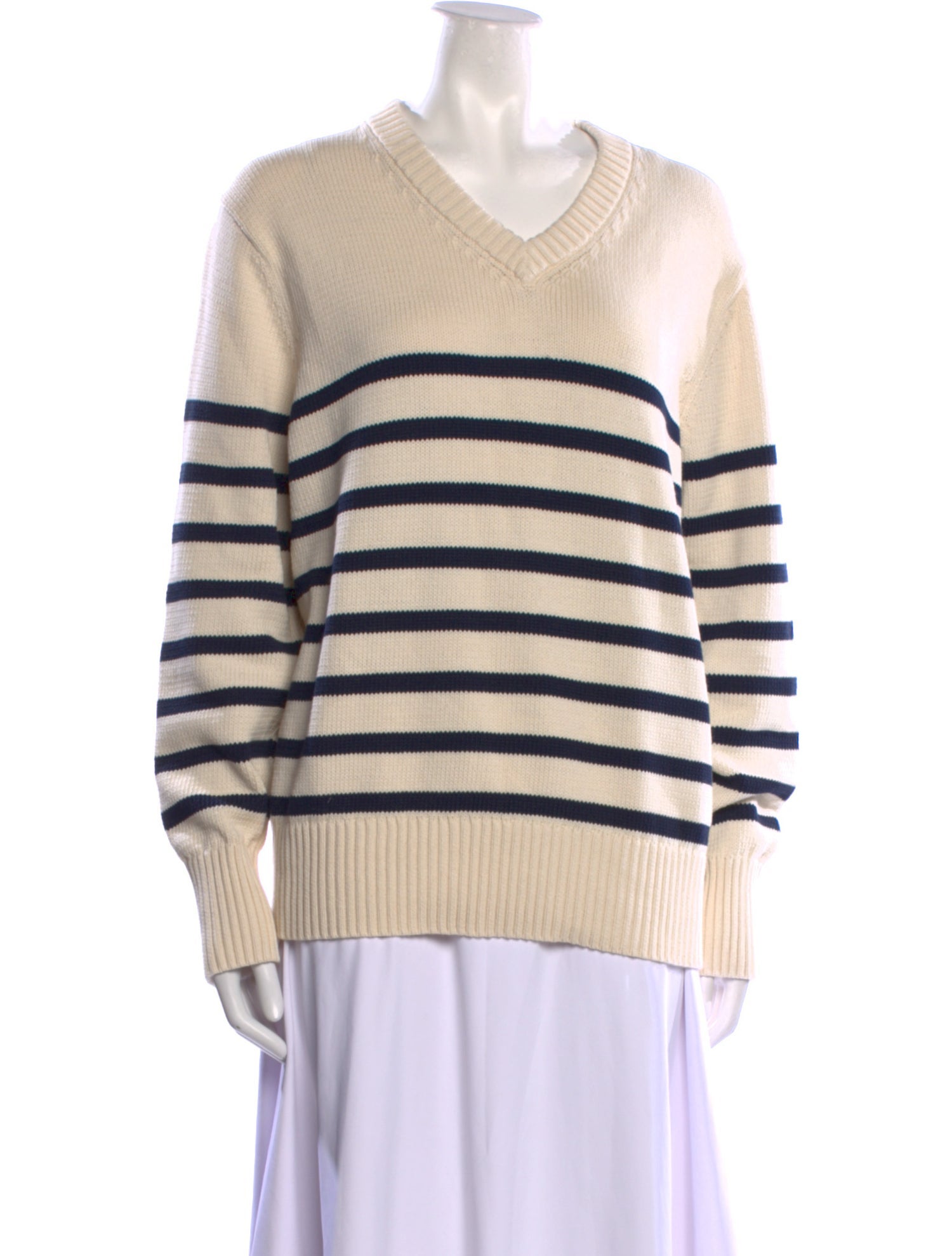Jenni Kayne Striped V-Neck Sweater w/ Tags