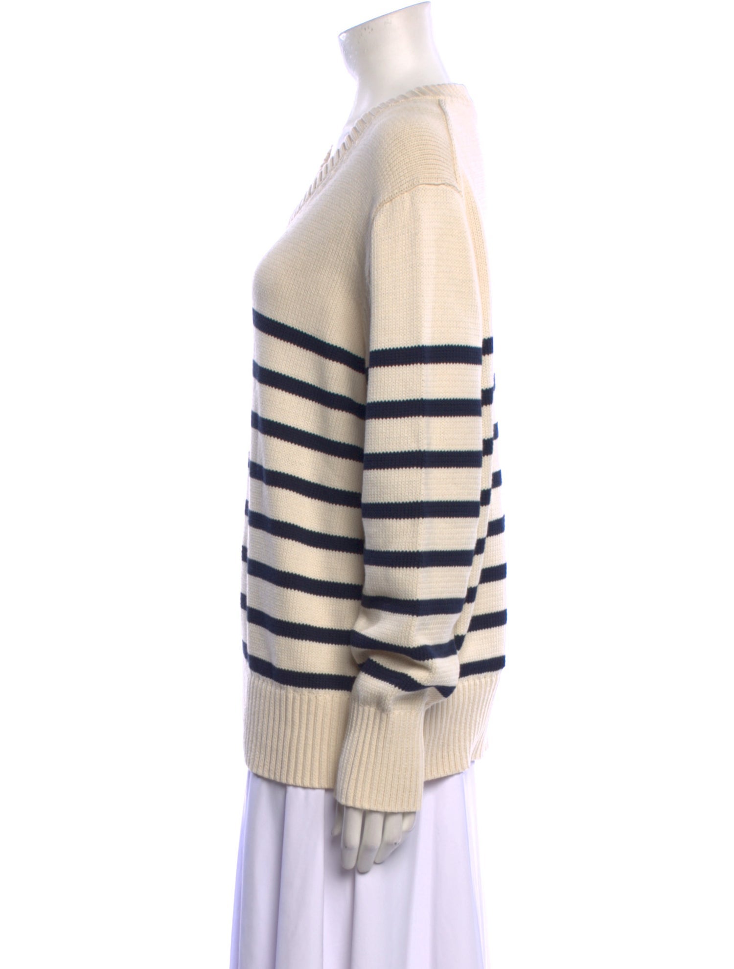 Jenni Kayne Striped V-Neck Sweater w/ Tags