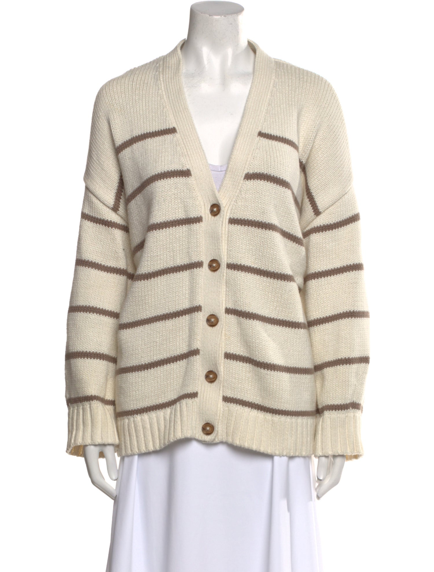 Jenni Kayne Striped V-Neck Sweater