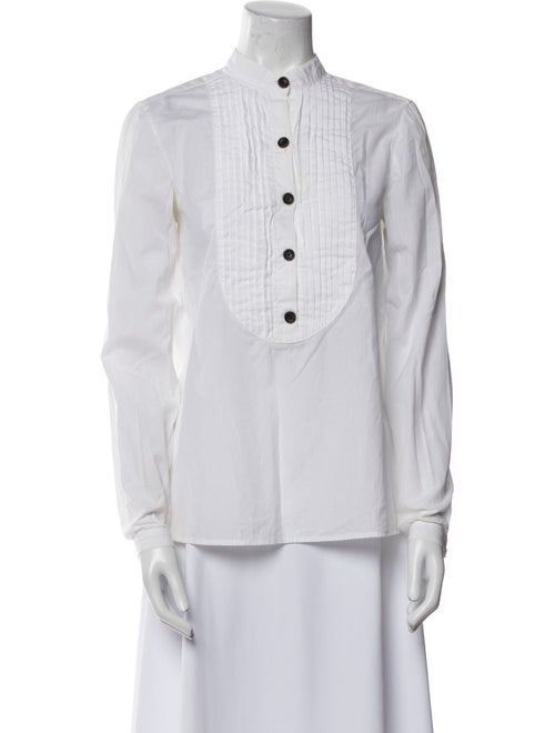 Jenni Kayne Mock Neck Long Sleeve Button-Up Top