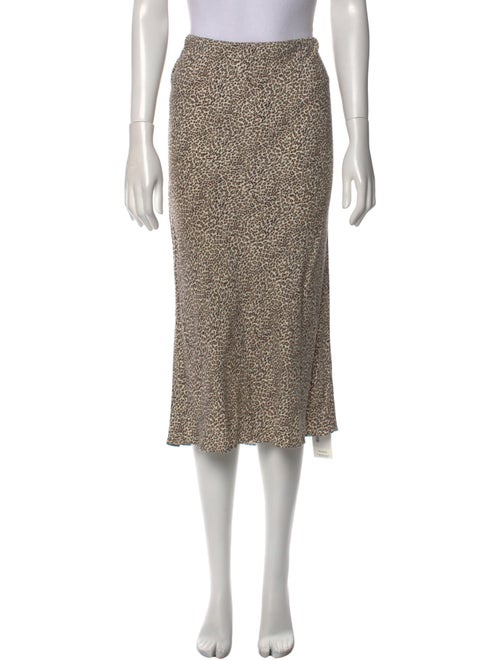 Jenni Kayne Animal Print Midi Length Skirt