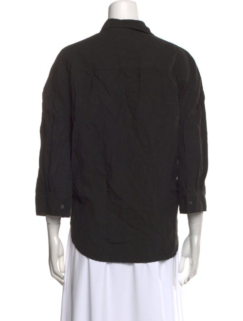 Jenni Kayne Linen Three-Quarter Sleeve Button-Up Top