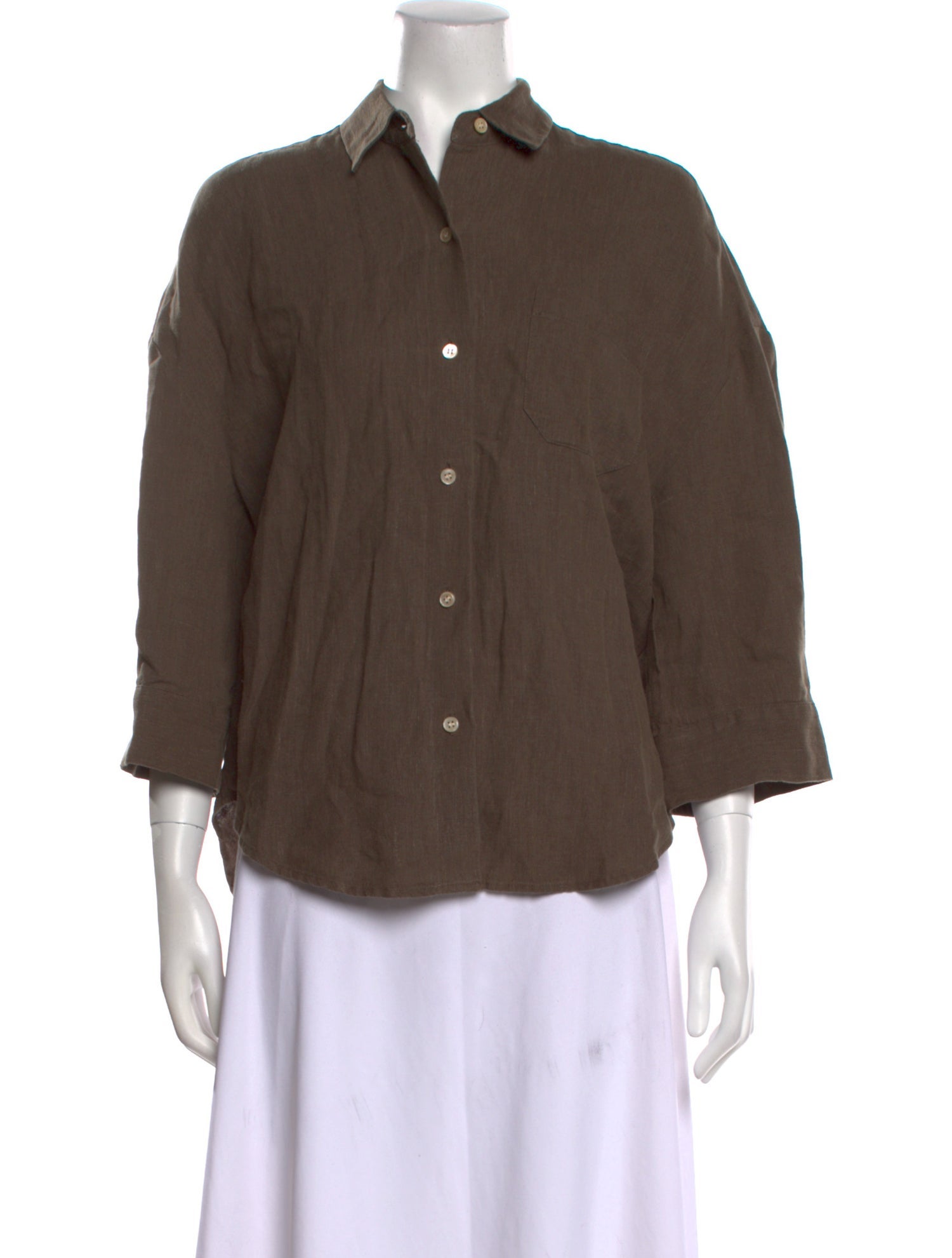 Jenni Kayne Three-Quarter Sleeve Button-Up Top