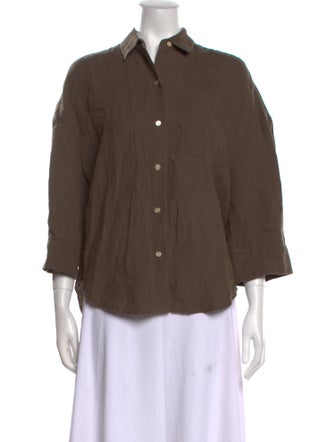 Jenni Kayne Three-Quarter Sleeve Button-Up Top