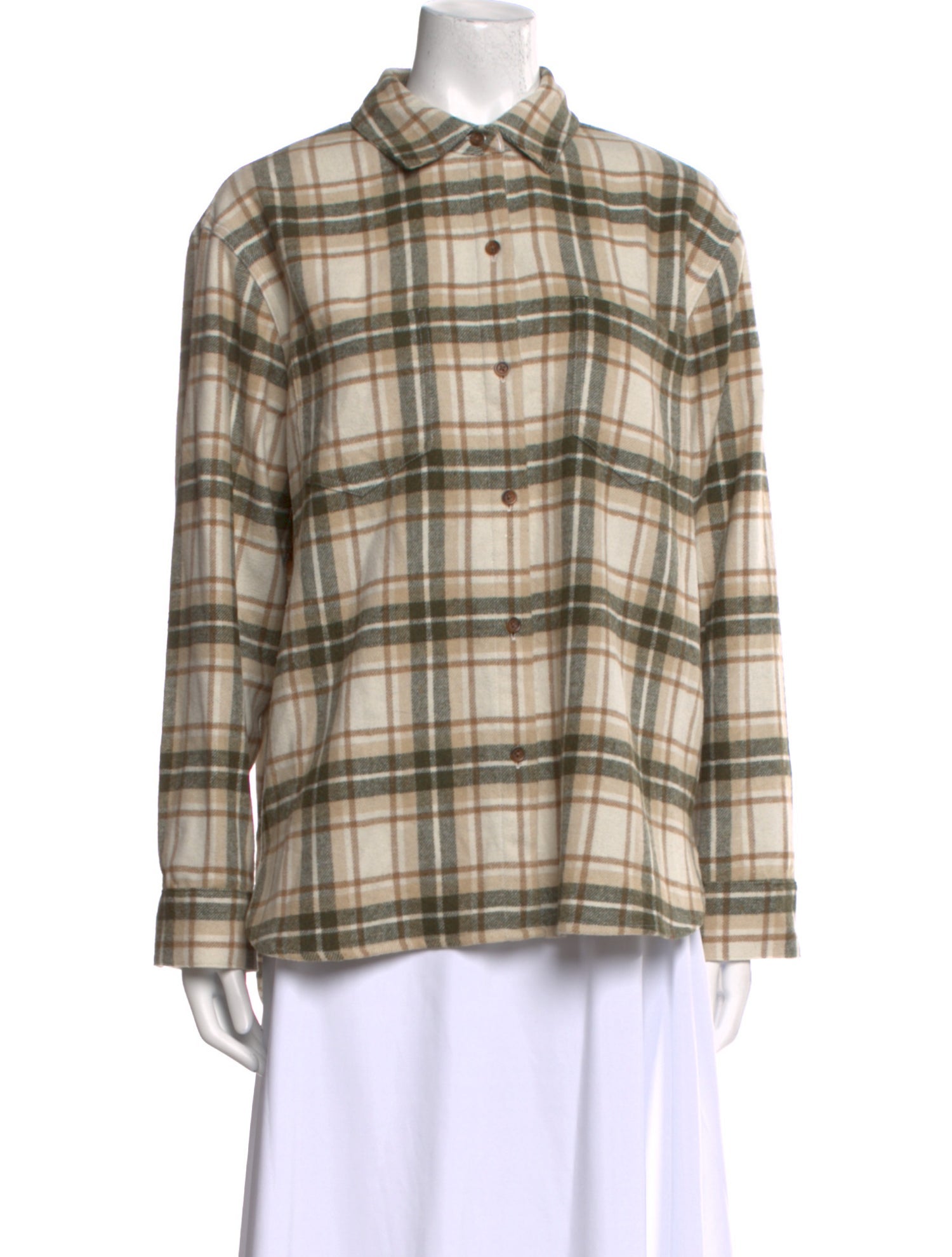 Jenni Kayne Plaid Print Long Sleeve Button-Up Top