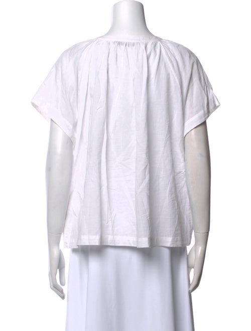 Jenni Kayne Crew Neck Short Sleeve Button-Up Top