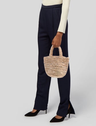 Jenni Kayne Straw Top Handle Bag