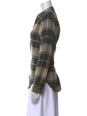 Jenni Kayne Plaid Print Long Sleeve Button-Up Top