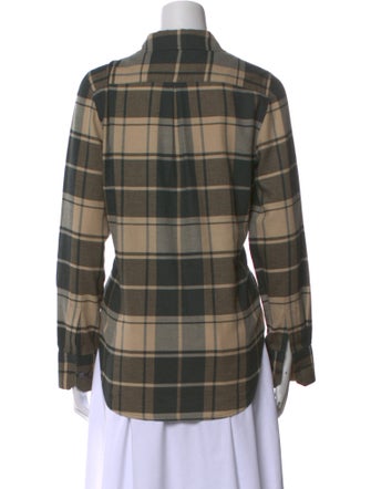 Jenni Kayne Plaid Print Long Sleeve Button-Up Top