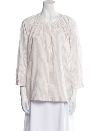 Jenni Kayne Striped Scoop Neck Blouse
