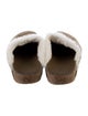 Jenni Kayne Suede Fur Trim Mules