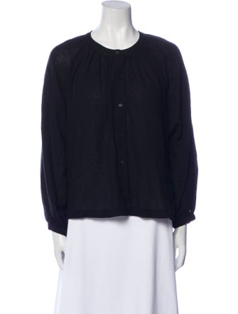 Jenni Kayne Crew Neck Long Sleeve Blouse