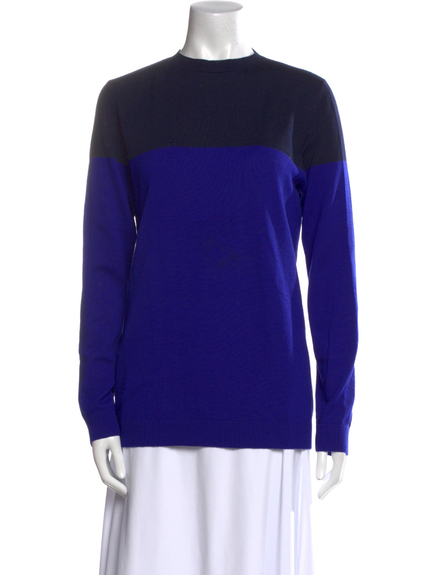 Jenni Kayne Merino Wool Colorblock Pattern Sweater
