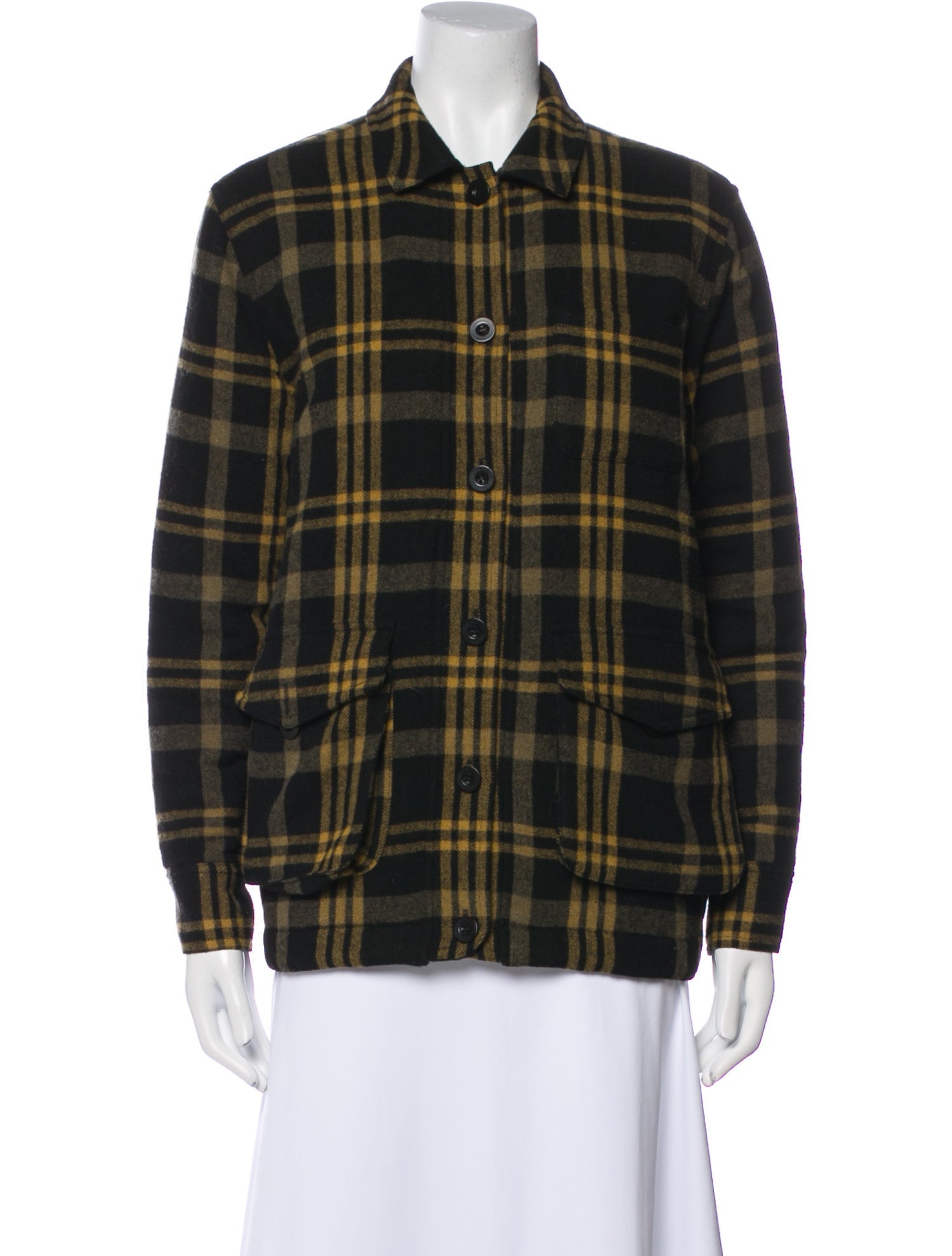 Jenni Kayne Wool Plaid Print Jacket