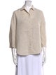 Jenni Kayne Linen Three-Quarter Sleeve Button-Up Top