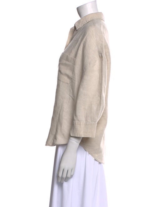 Jenni Kayne Linen Three-Quarter Sleeve Button-Up Top