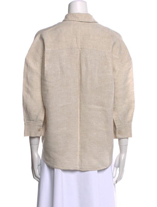 Jenni Kayne Linen Three-Quarter Sleeve Button-Up Top