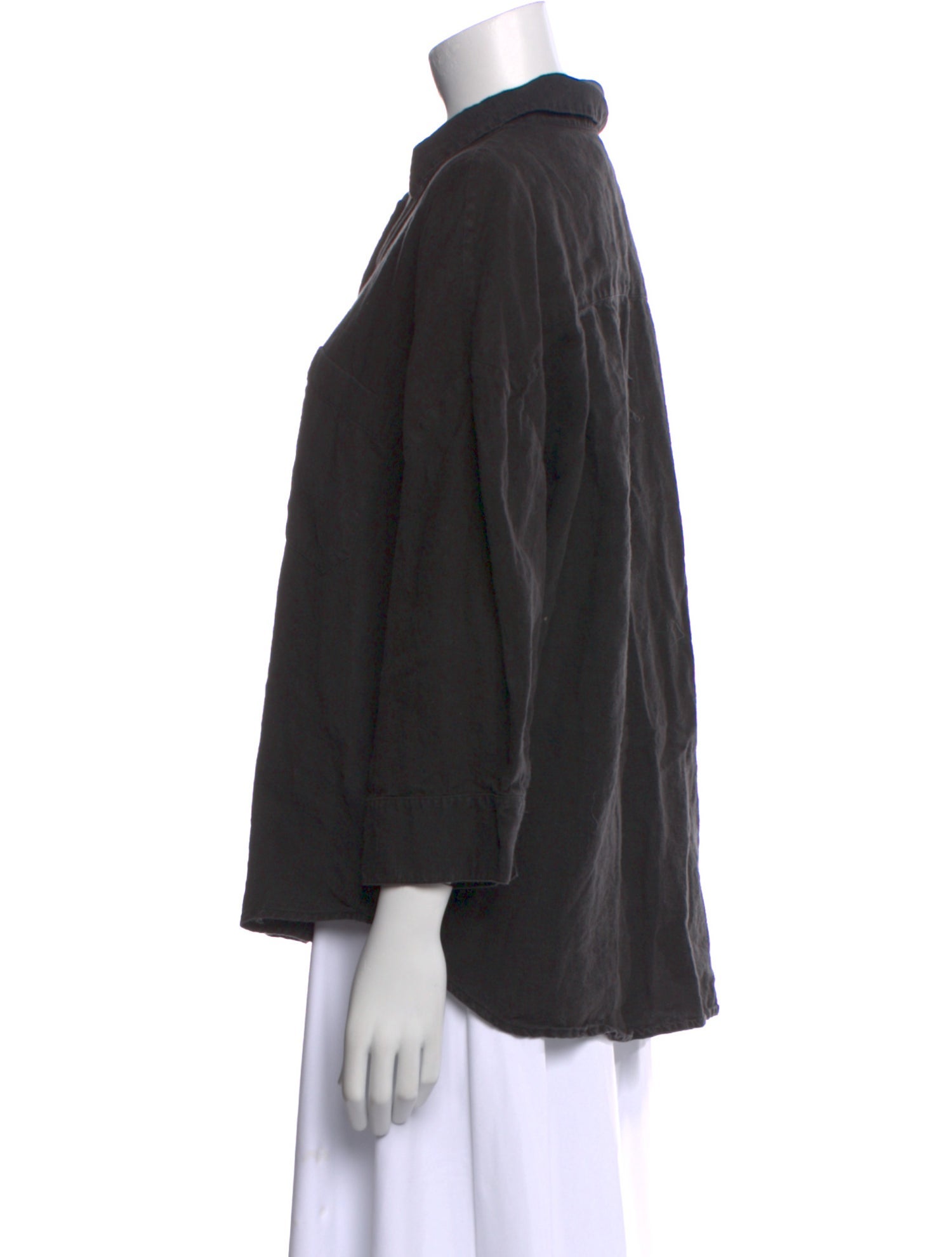 Jenni Kayne Linen Three-Quarter Sleeve Button-Up Top