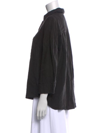 Jenni Kayne Linen Three-Quarter Sleeve Button-Up Top