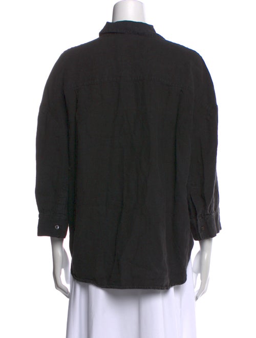 Jenni Kayne Linen Three-Quarter Sleeve Button-Up Top