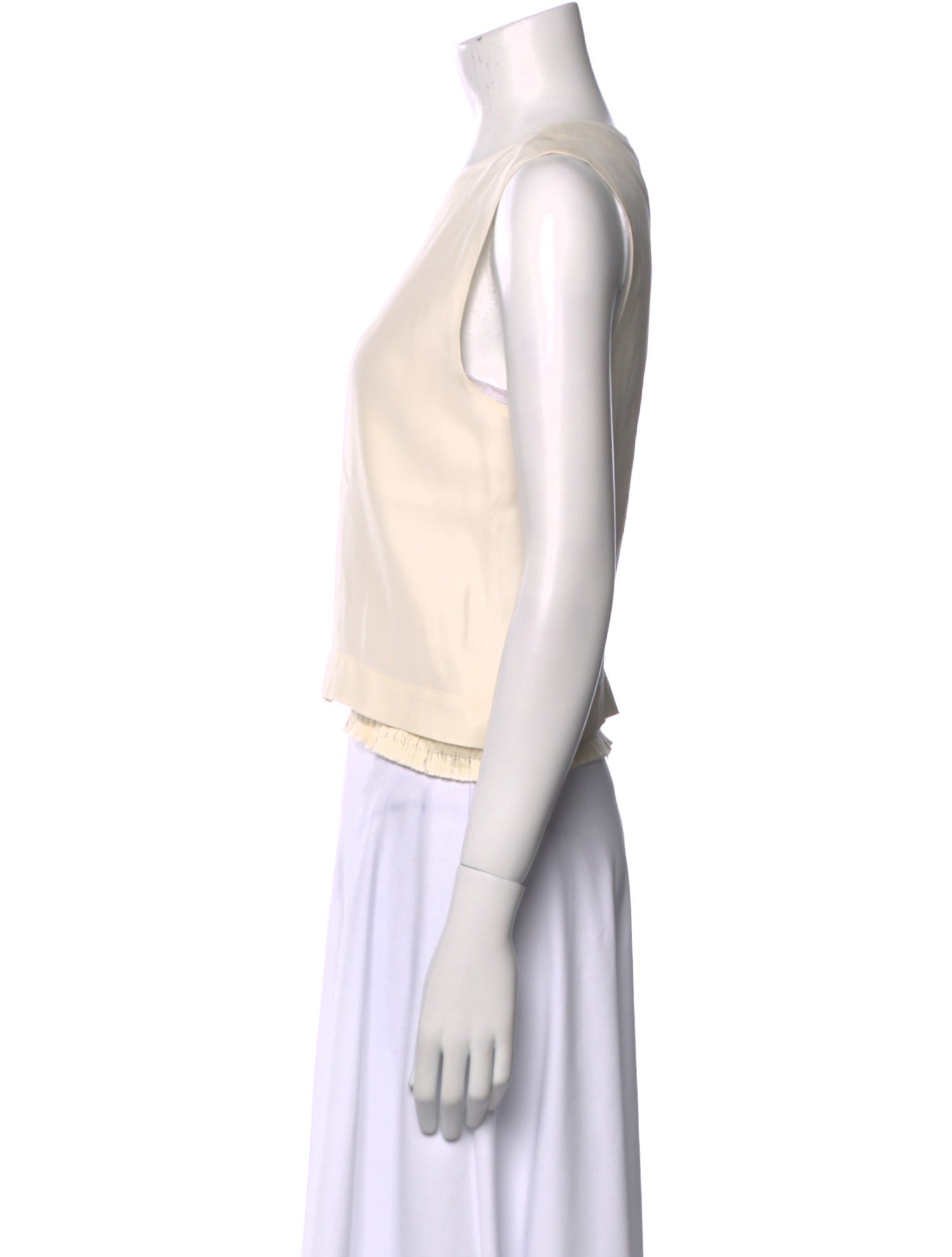 Jenni Kayne Silk Crew Neck Crop Top