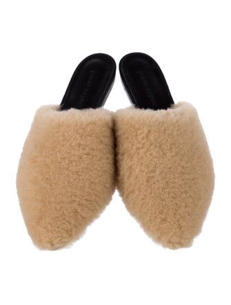 Jenni Kayne Shearling Fur Trim Mules