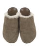 Jenni Kayne Suede Fur Trim Mules