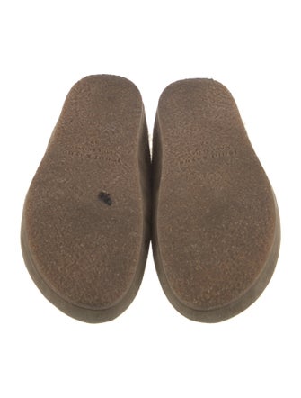 Jenni Kayne Suede Fur Trim Mules