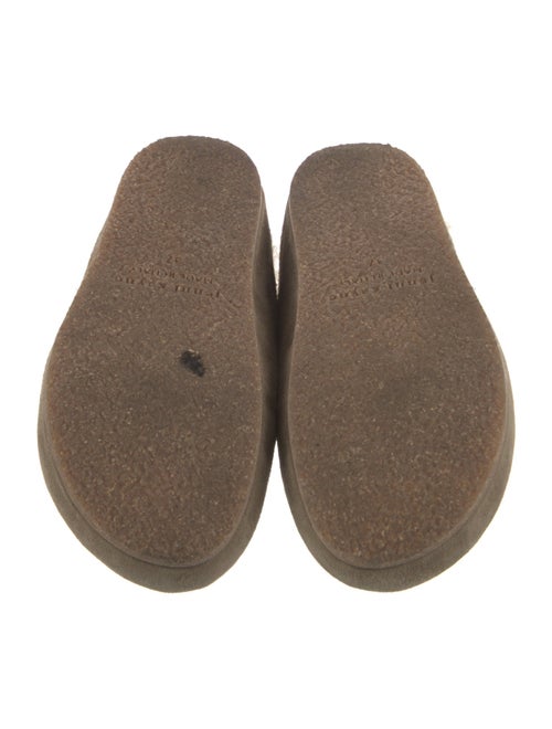 Jenni Kayne Suede Fur Trim Mules