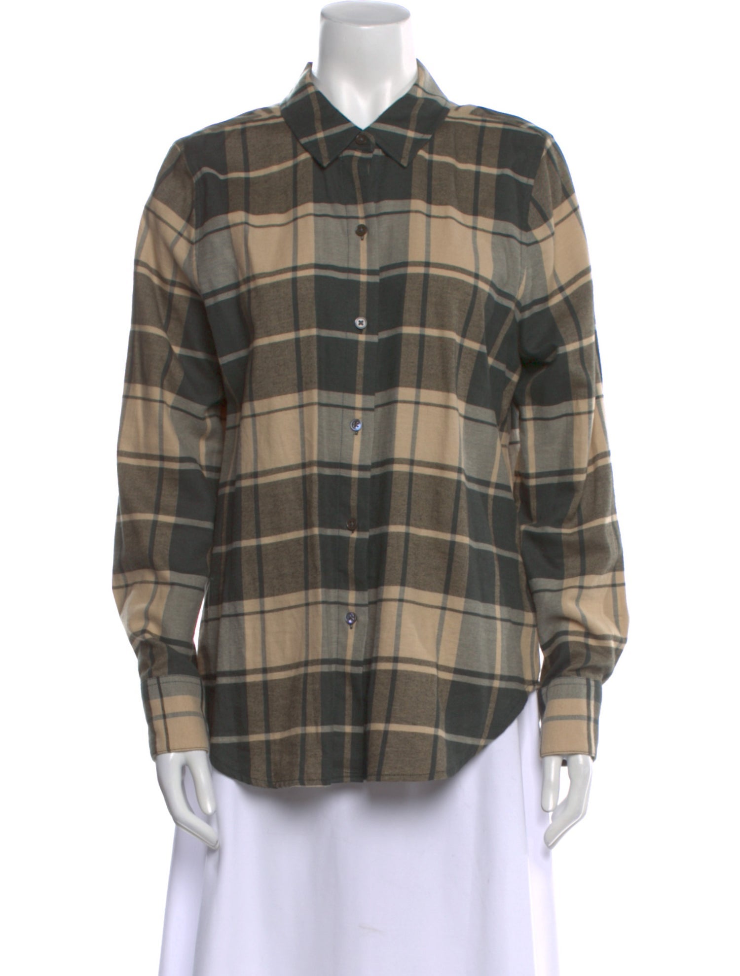 Jenni Kayne Plaid Print Long Sleeve Button-Up Top