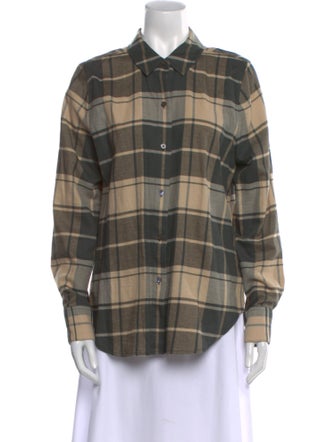 Jenni Kayne Plaid Print Long Sleeve Button-Up Top