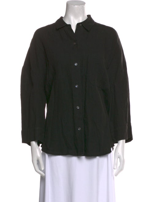 Jenni Kayne Linen Three-Quarter Sleeve Button-Up Top