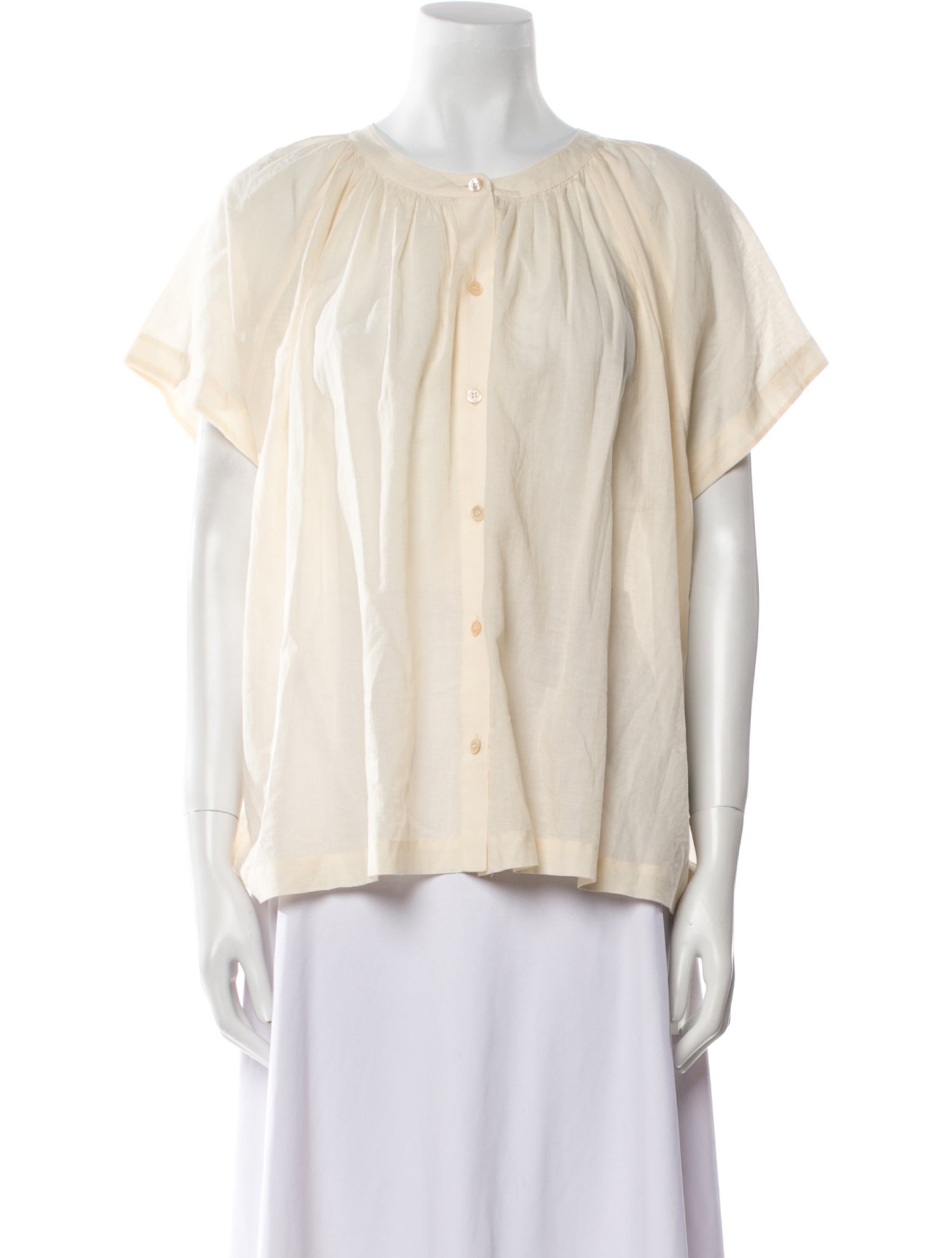 Jenni Kayne Bateau Neckline Short Sleeve Blouse