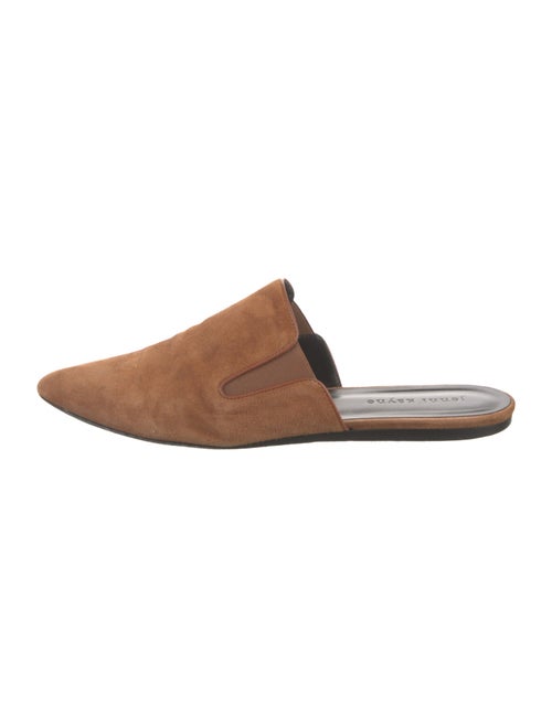 Jenni Kayne Suede Leather Trim Embellishment Mules