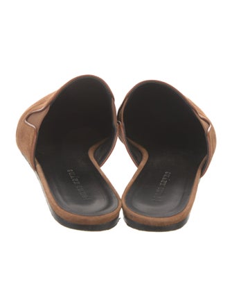 Jenni Kayne Suede Leather Trim Embellishment Mules