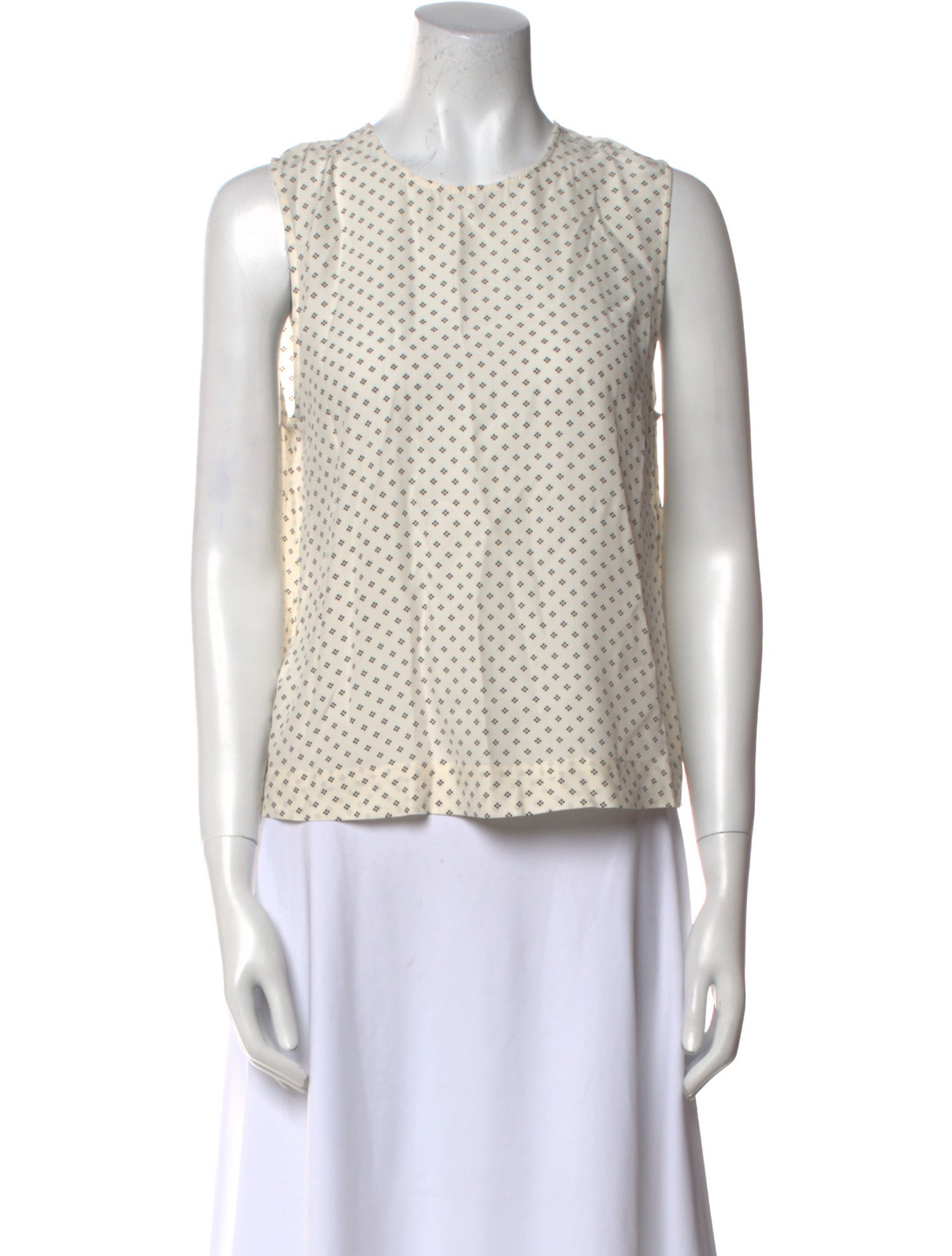 Jenni Kayne Polka Dot Print Crew Neck Blouse
