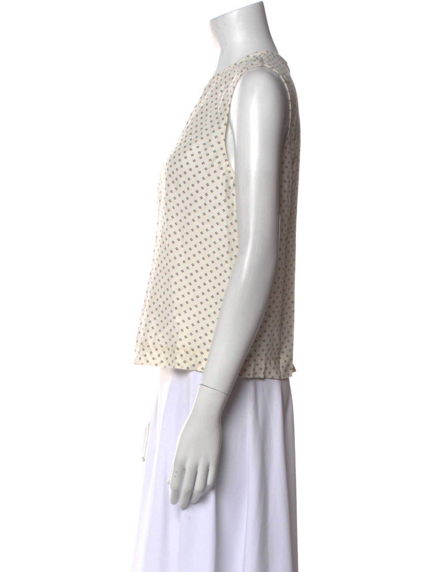 Jenni Kayne Polka Dot Print Crew Neck Blouse