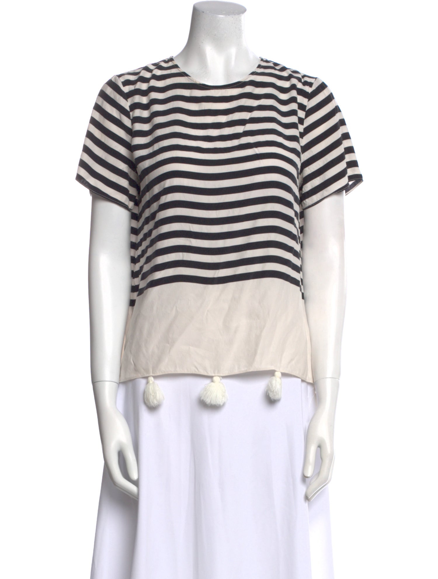 Jenni Kayne Silk Striped T-Shirt