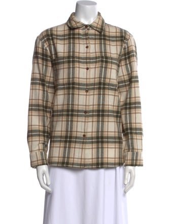 Jenni Kayne Plaid Print Long Sleeve Button-Up Top