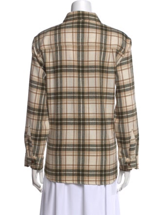 Jenni Kayne Plaid Print Long Sleeve Button-Up Top