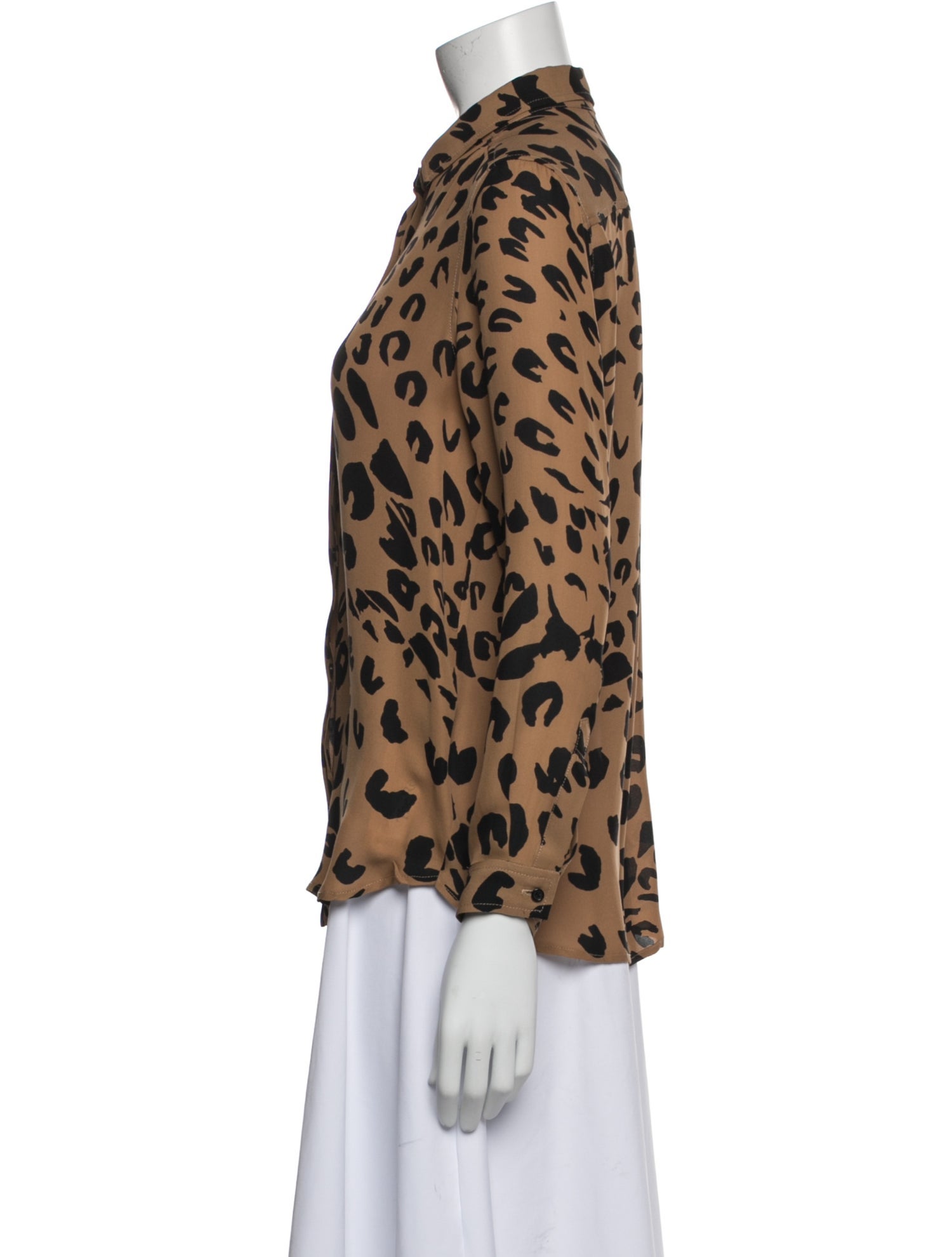 Jenni Kayne Animal Print Long Sleeve Button-Up Top