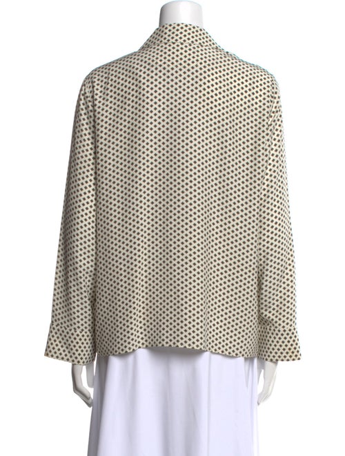 Jenni Kayne Silk Polka Dot Print Button-Up Top