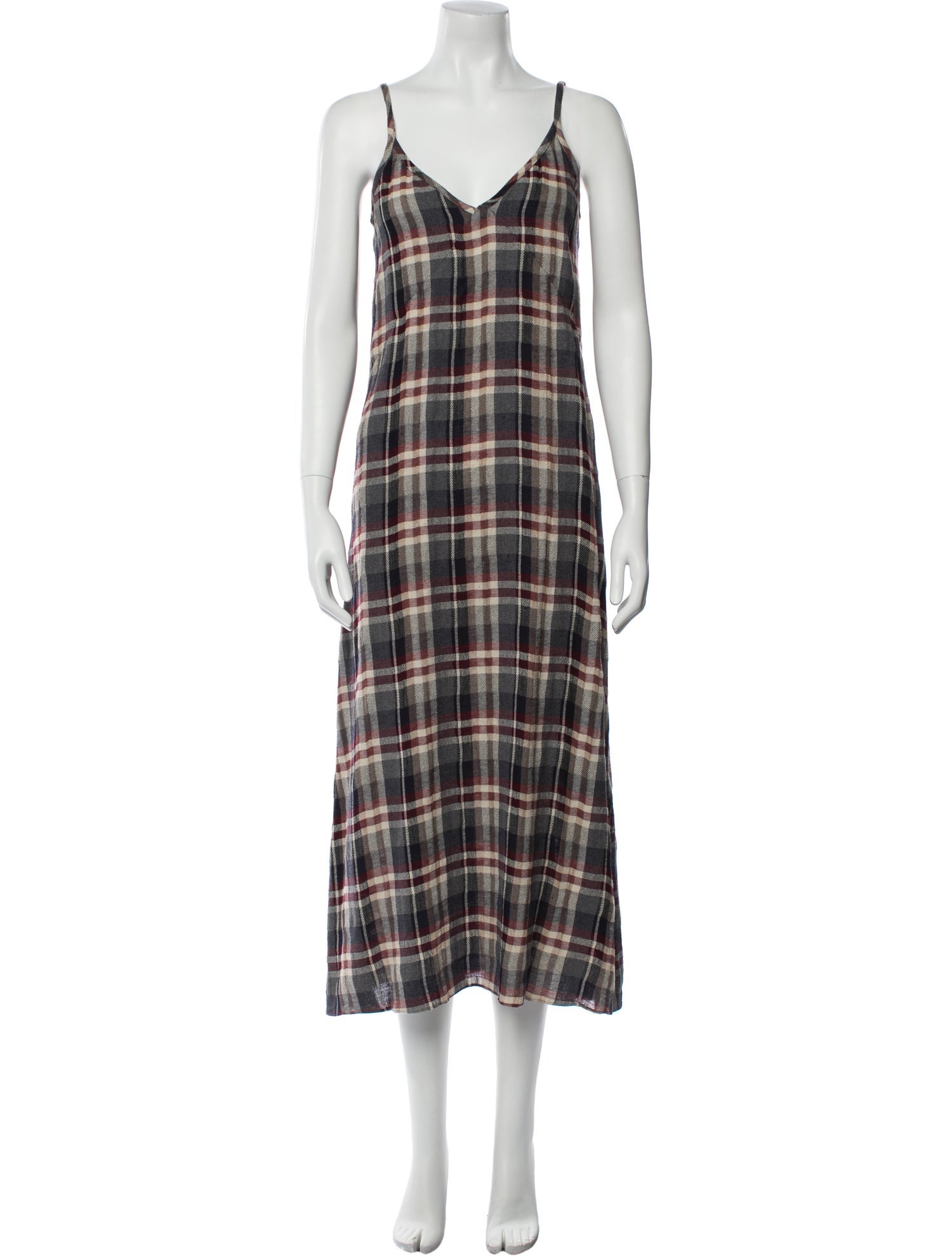 Jenni Kayne Plaid Print Long Dress