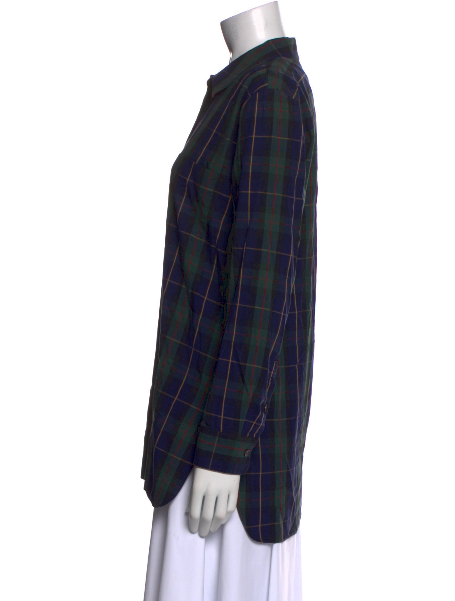 Jenni Kayne Plaid Print Long Sleeve Button-Up Top